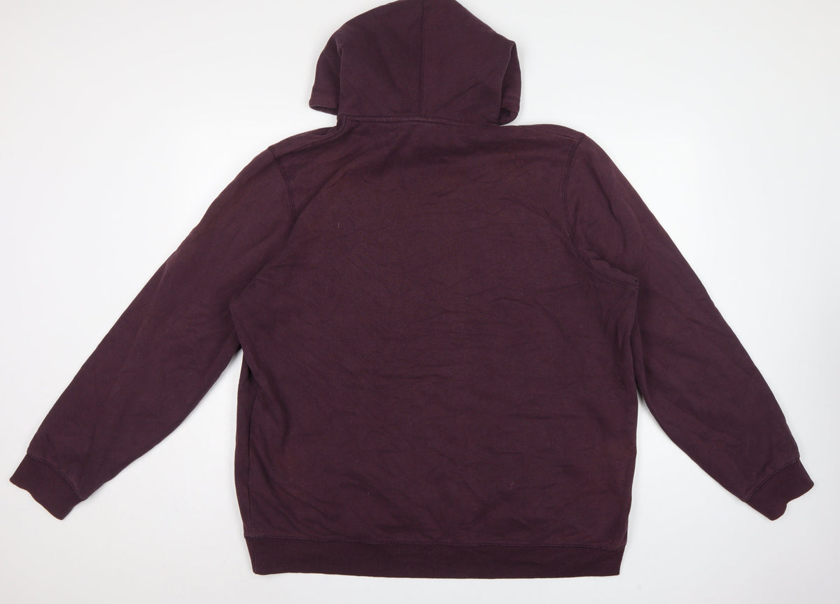 TOG24 Men’s Brown 2XL Pullover Hoodie Logo Pocket Cotton Blend