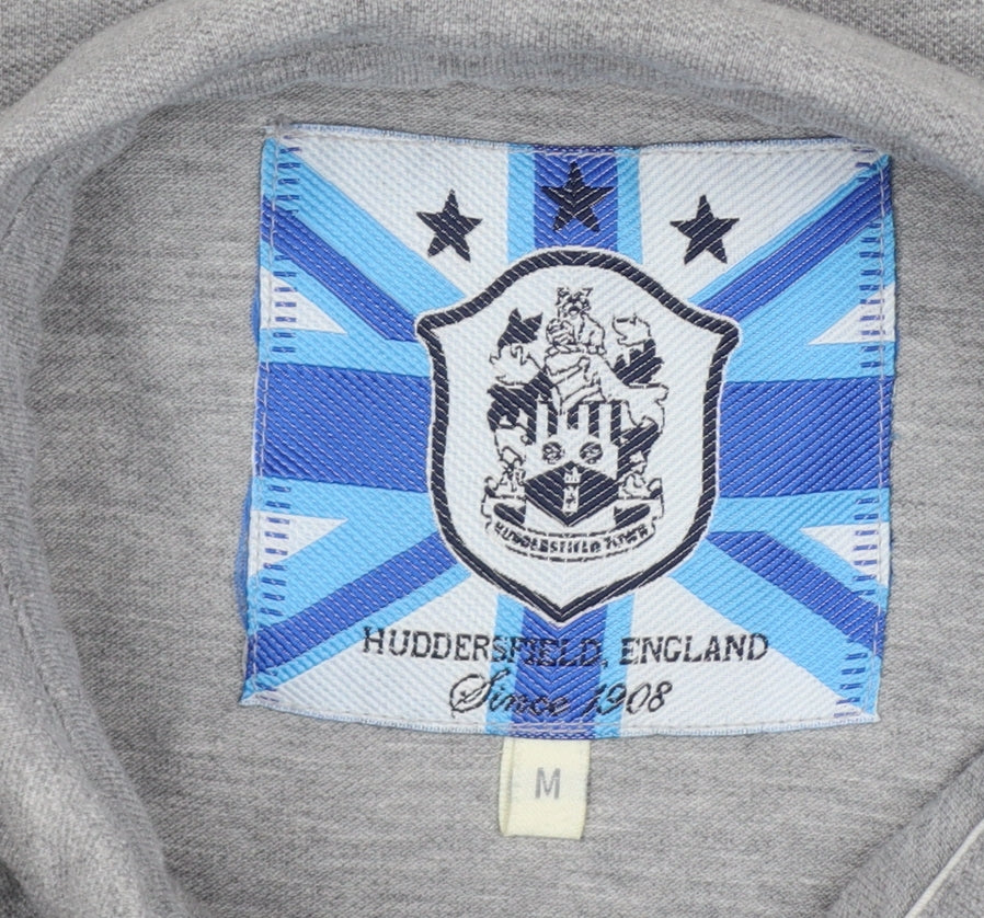 Additional view of Huddersfield Town Men’s Grey M Football Embroidered Polo Shirt