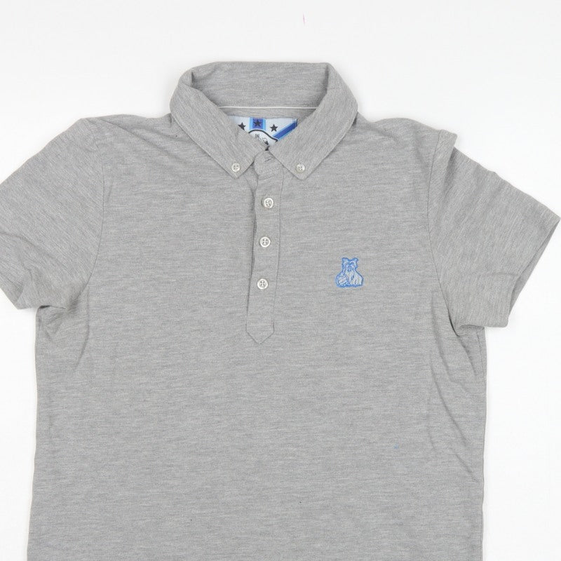 Additional view of Huddersfield Town Men’s Grey M Football Embroidered Polo Shirt
