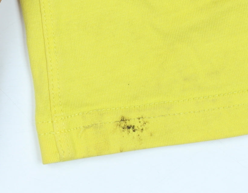 Superdry Men’s Yellow L Logo Graphic Crew Neck Short Sleeve T-Shirt