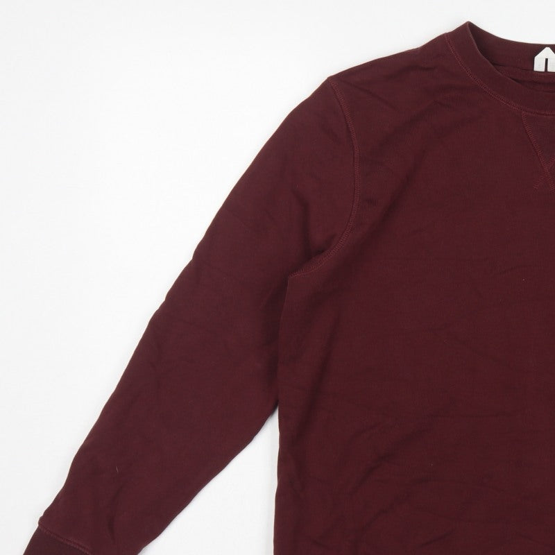 ARKET Unisex Adults Red Crew Neck Raglan Pullover Sweatshirt M