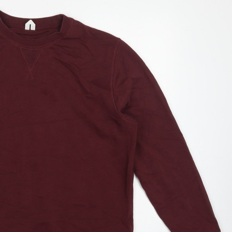 ARKET Unisex Adults Red Crew Neck Raglan Pullover Sweatshirt M