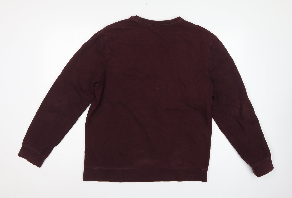MVP Mens Red M Cotton Crew Neck Pullover Sweatshirt