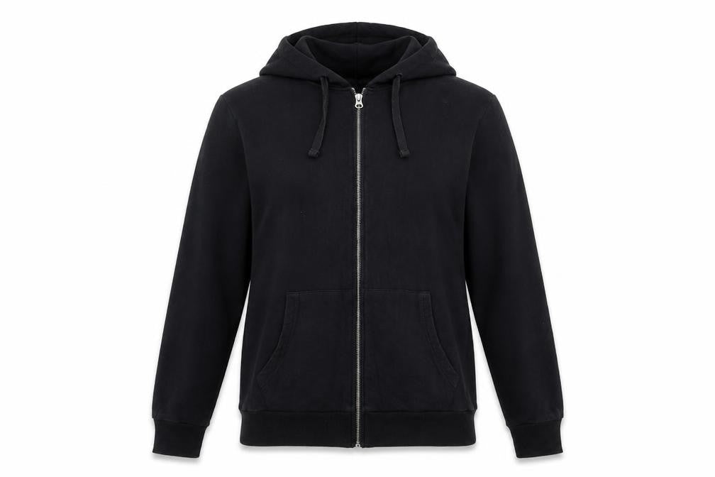 ASOS Women’s Black UK 10 Full Zip Cotton Hoodie Drawstring Pockets