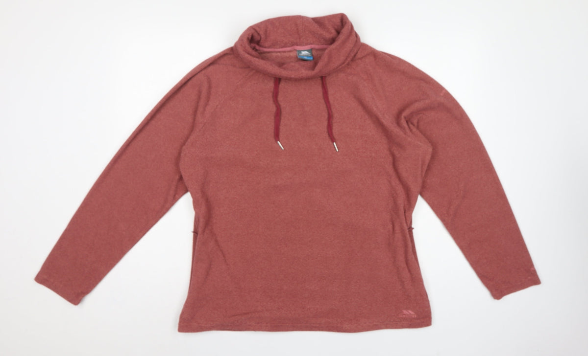 Trespass Women’s Pink UK 16 XL Pullover Fleece Sweatshirt Cowl Neck