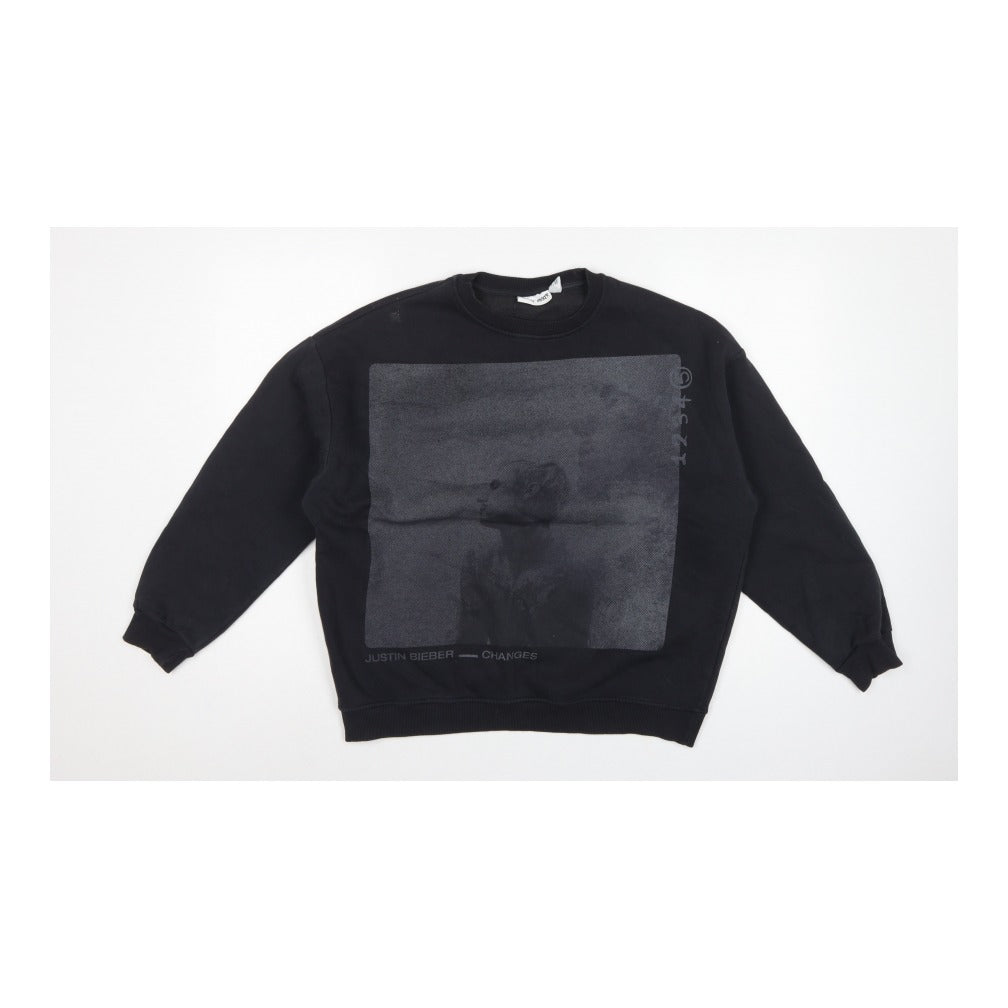 Justin Bieber Women’s Black S Pullover Changes Graphic Sweatshirt