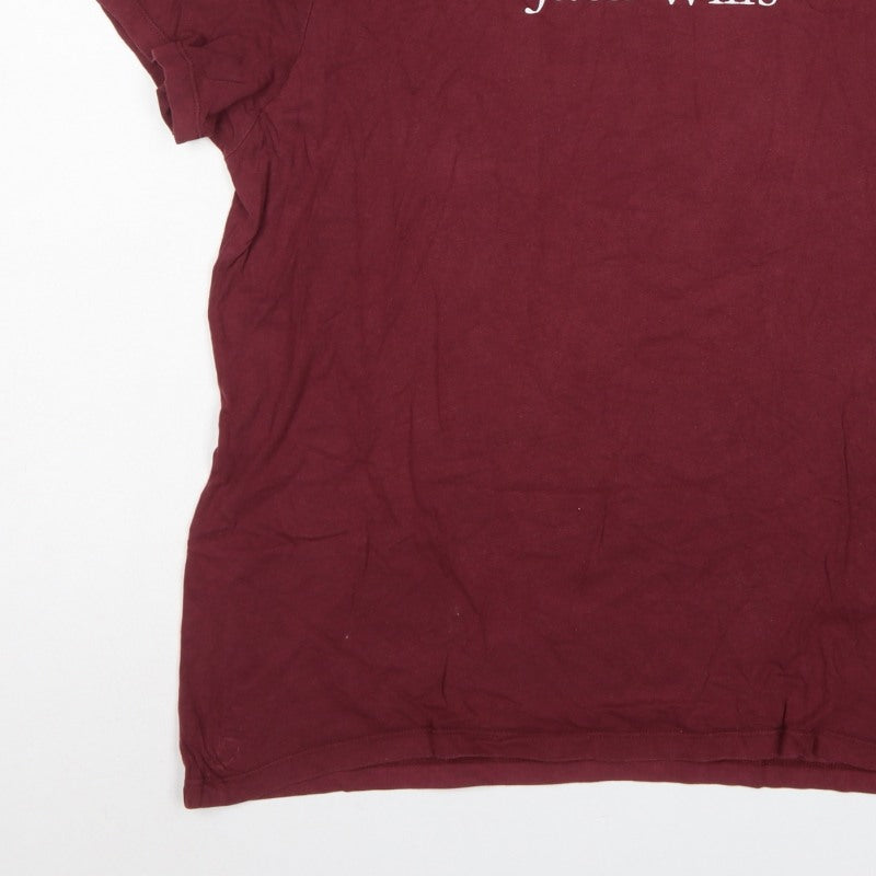 Additional view of Jack Wills Men’s Burgundy XL Logo Graphic Crew Neck T-Shirt
