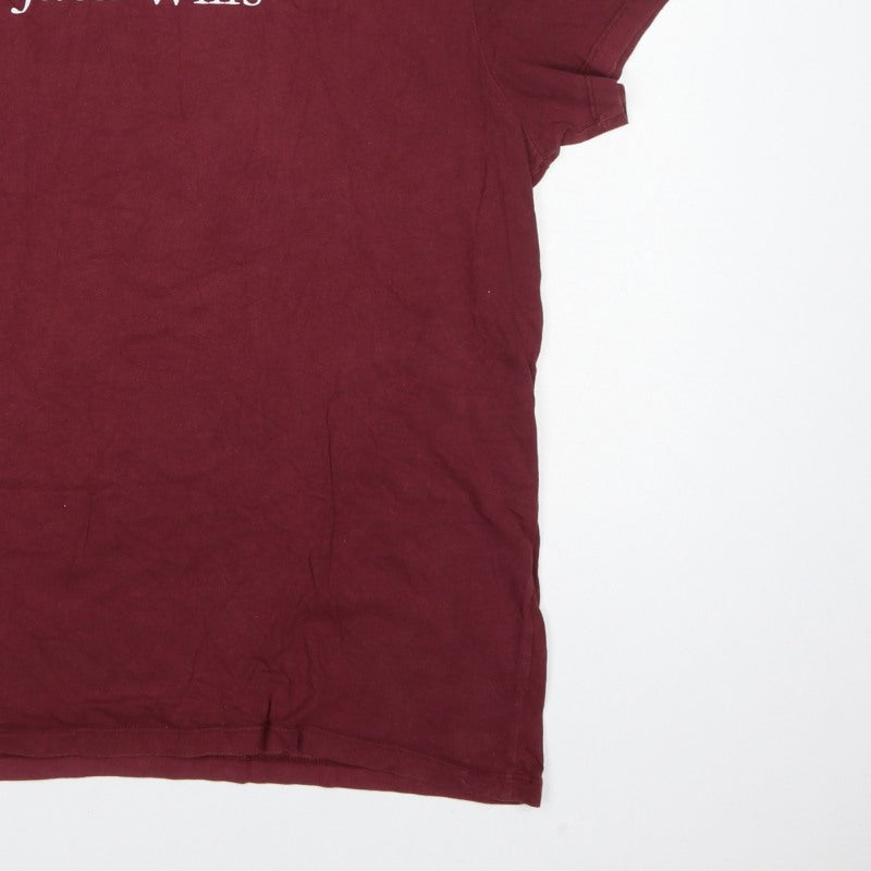 Additional view of Jack Wills Men’s Burgundy XL Logo Graphic Crew Neck T-Shirt