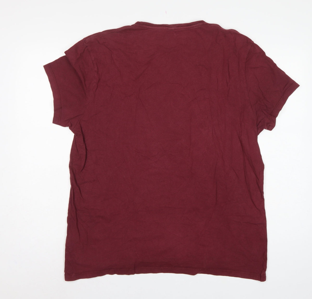 Brand and care label for Jack Wills Men’s Burgundy XL Logo Graphic Crew Neck T-Shirt