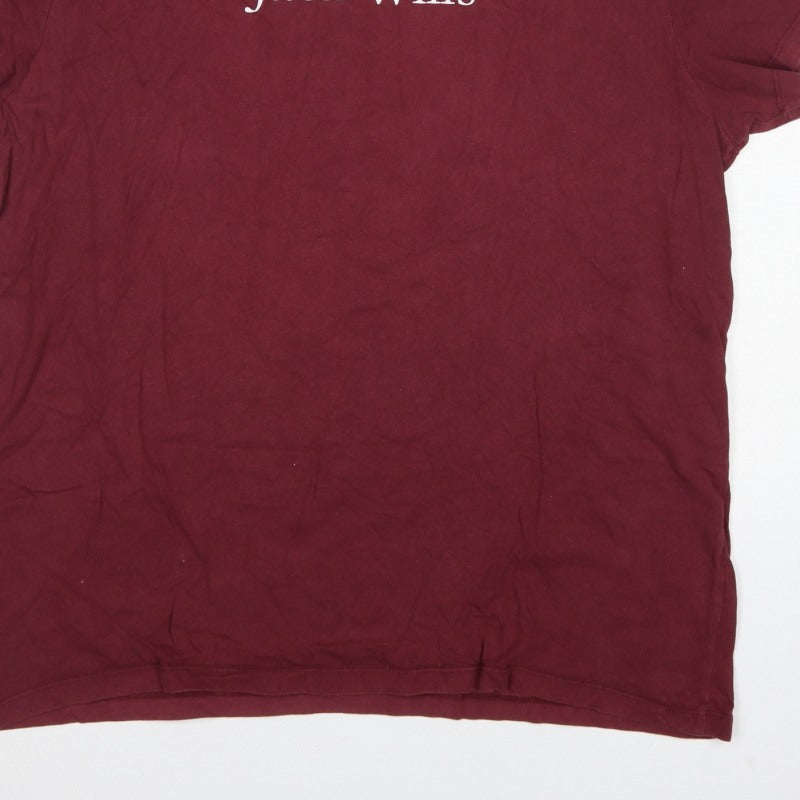 Additional view of Jack Wills Men’s Burgundy XL Logo Graphic Crew Neck T-Shirt