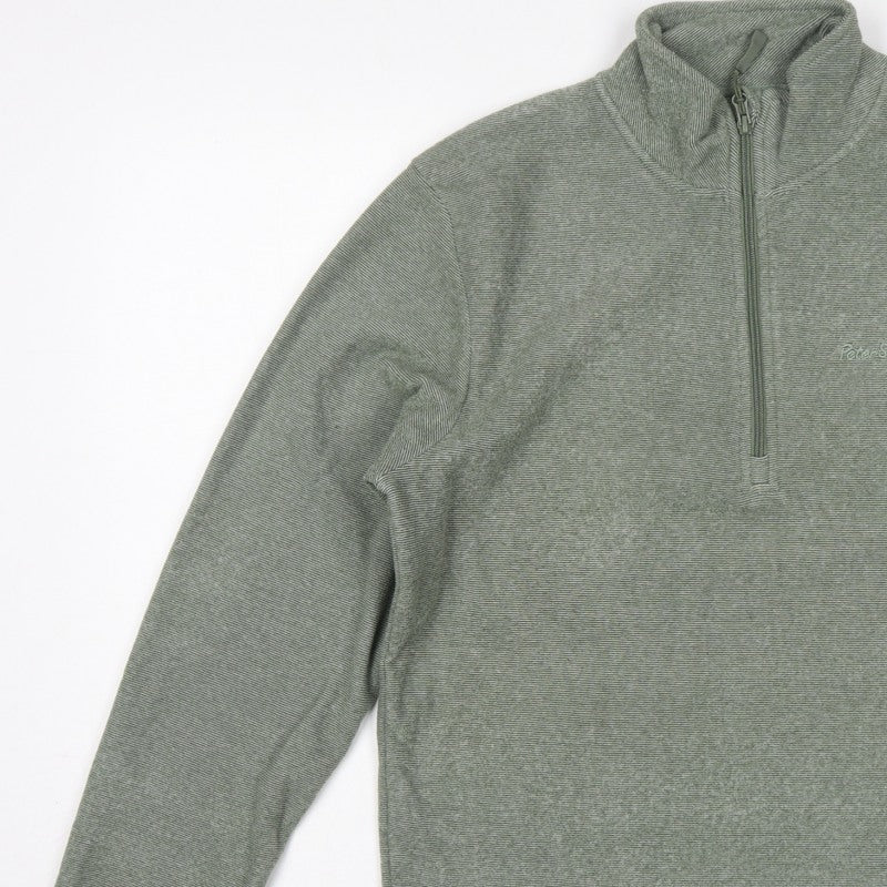 Peter Storm Men’s Green Small 1/4 Zip Fleece Sweatshirt High Neck