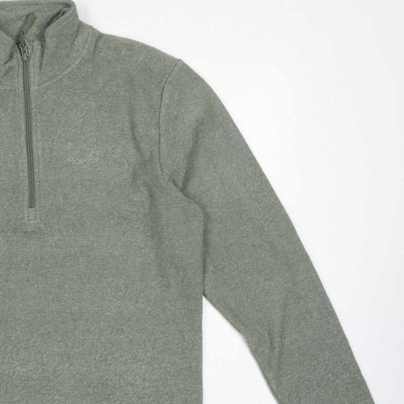 Peter Storm Men’s Green Small 1/4 Zip Fleece Sweatshirt High Neck
