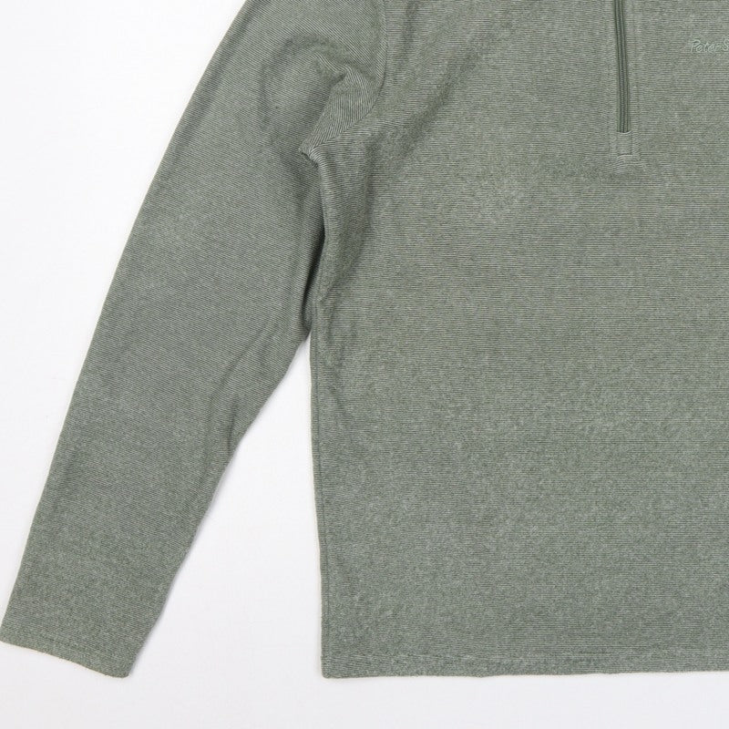 Peter Storm Men’s Green Small 1/4 Zip Fleece Sweatshirt High Neck