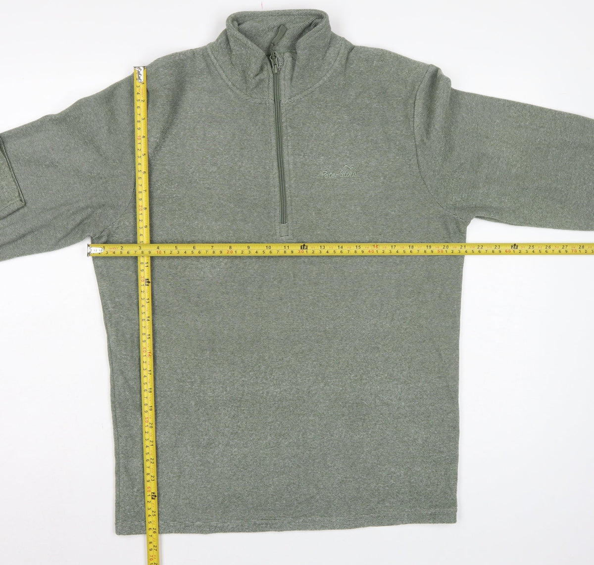 Peter Storm Men’s Green Small 1/4 Zip Fleece Sweatshirt High Neck