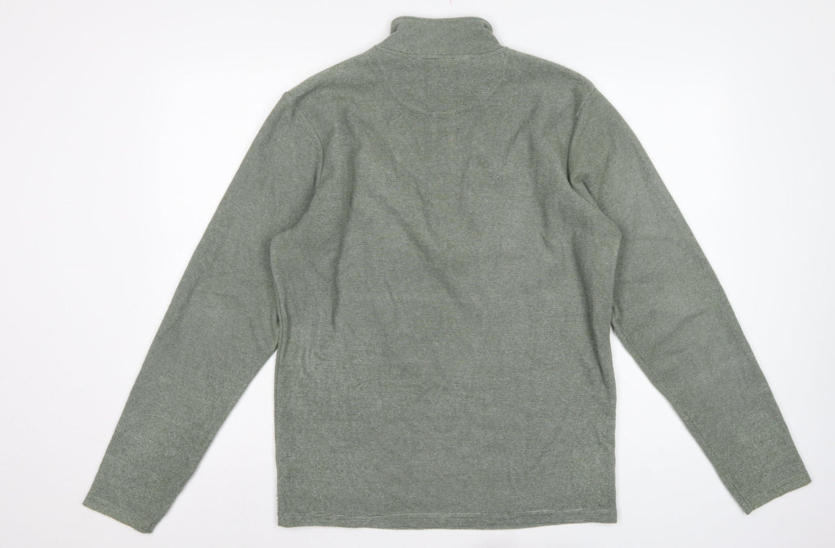 Peter Storm Men’s Green Small 1/4 Zip Fleece Sweatshirt High Neck