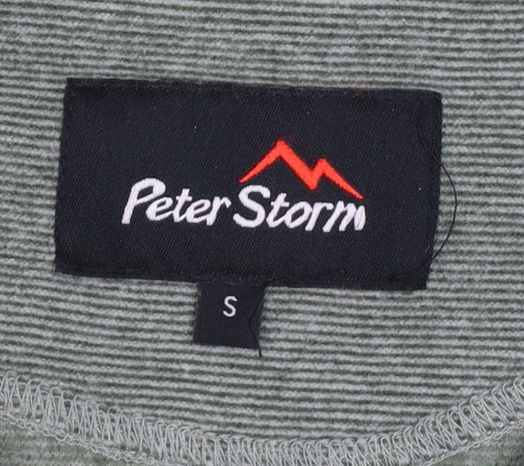 Peter Storm Men’s Green Small 1/4 Zip Fleece Sweatshirt High Neck