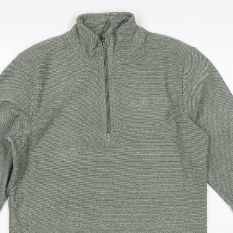 Peter Storm Men’s Green Small 1/4 Zip Fleece Sweatshirt High Neck