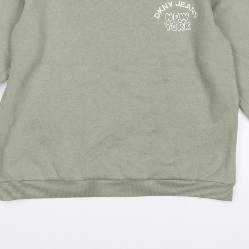 DKNY Jeans Girls Green 14 Years Pullover Sweatshirt New York Logo