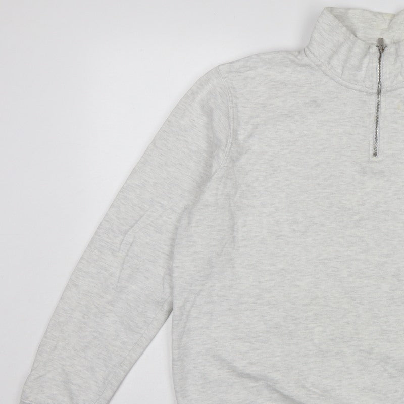 Burton Menswear Men Grey L Quarter Zip High Neck Sweatshirt