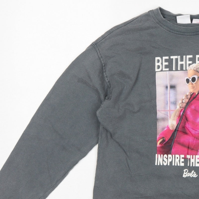 Additional view of Zara girls’ grey barbie graphic long sleeve t-shirt 9-10 years