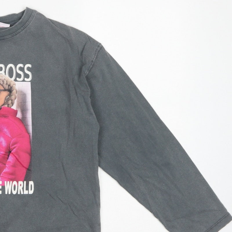 Additional view of Zara girls’ grey barbie graphic long sleeve t-shirt 9-10 years
