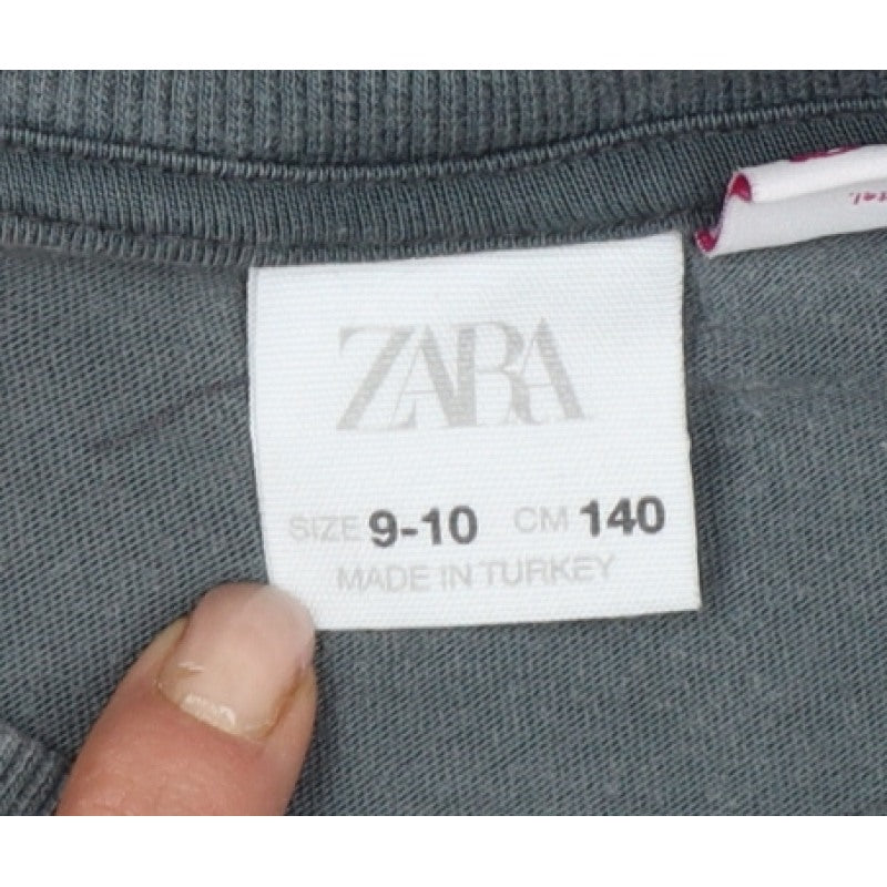 Additional view of Zara girls’ grey barbie graphic long sleeve t-shirt 9-10 years