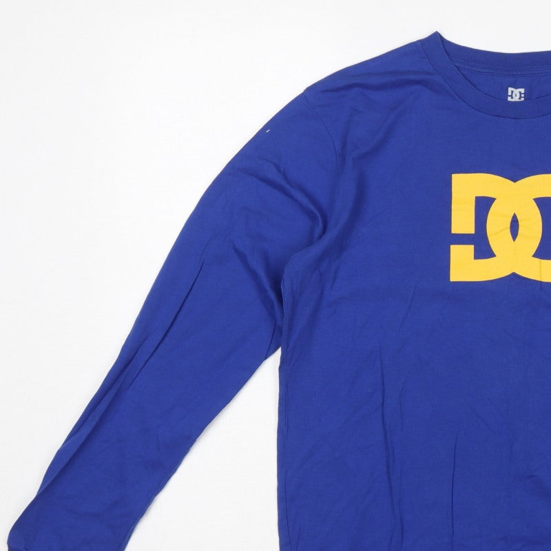 DC Boys Blue Yellow Logo Graphic Long Sleeve Pyjama Top Age 16