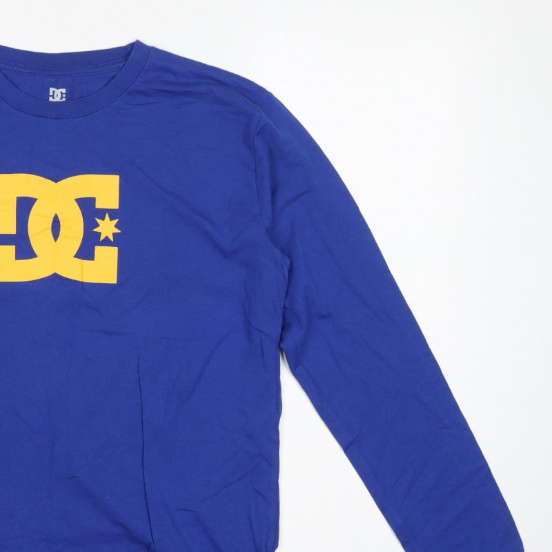 DC Boys Blue Yellow Logo Graphic Long Sleeve Pyjama Top Age 16