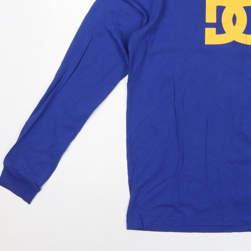 DC Boys Blue Yellow Logo Graphic Long Sleeve Pyjama Top Age 16