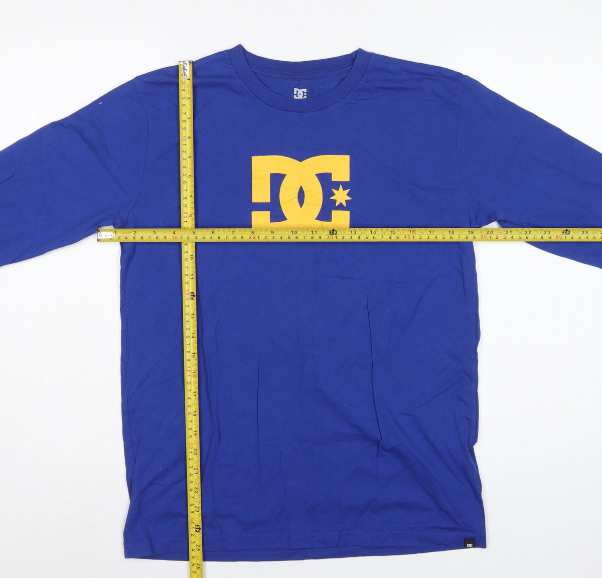 DC Boys Blue Yellow Logo Graphic Long Sleeve Pyjama Top Age 16