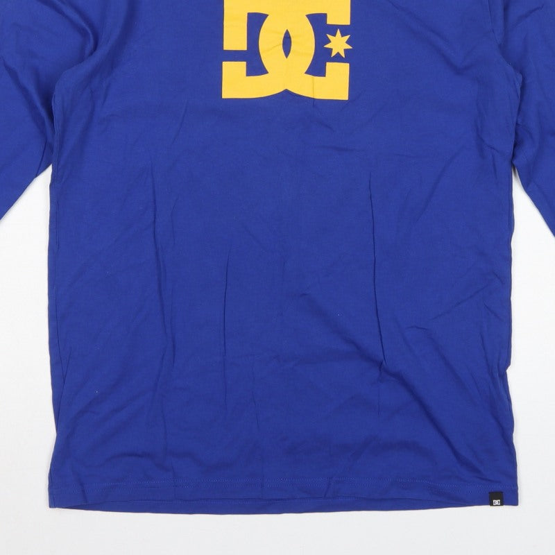 DC Boys Blue Yellow Logo Graphic Long Sleeve Pyjama Top Age 16