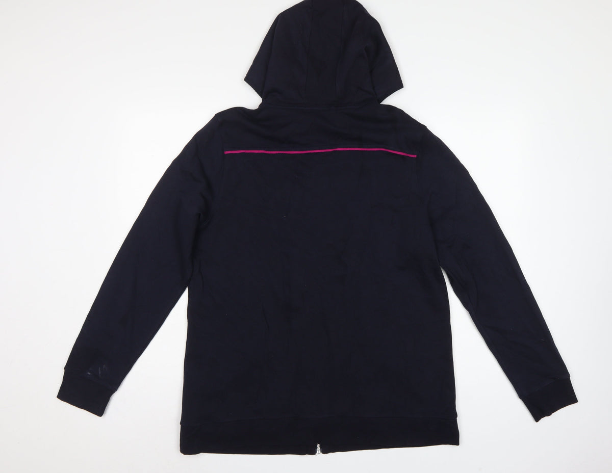 Maine New England Womens Blue Size 18 Full Zip Cotton Hoodie