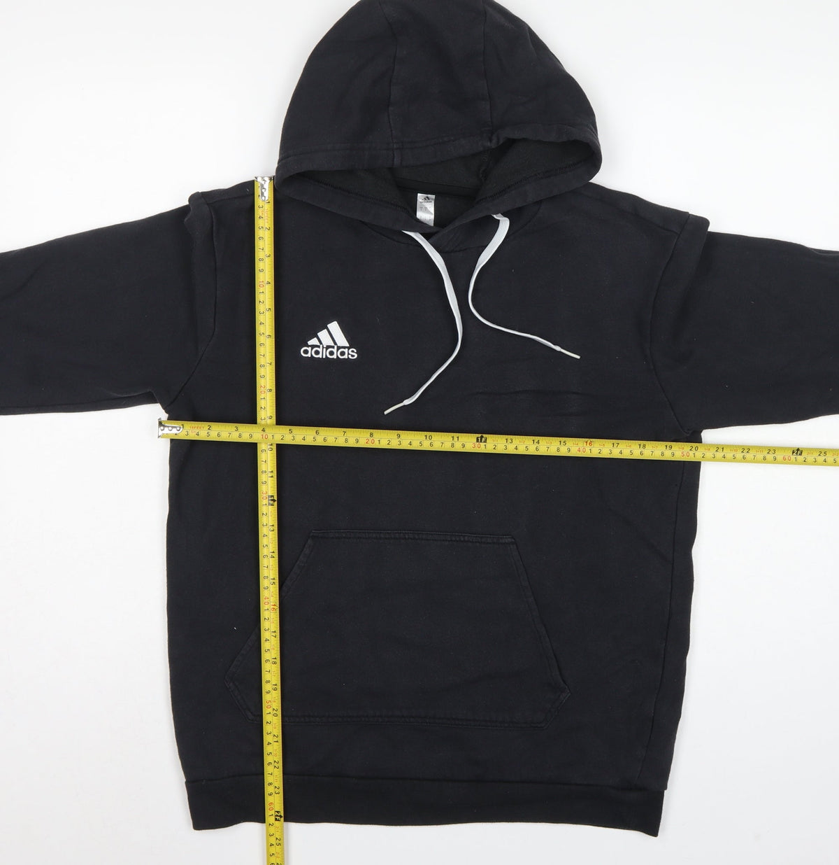 adidas Men’s Black S Pullover Hoodie Logo Sports Fleece