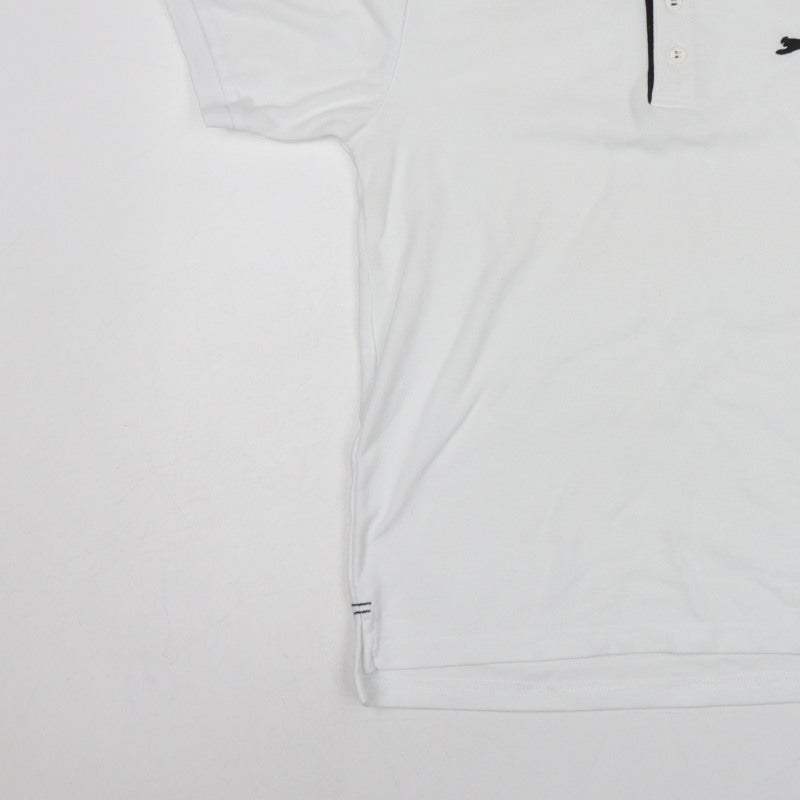 Slazenger Men's White XS Polo Shirt Logo Contrast Trim Short Sleeve