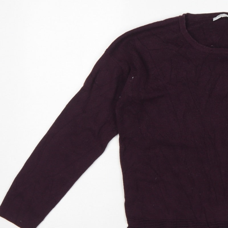 Great Plains Women’s Purple M Knit Pullover Round Neck Viscose Jumper