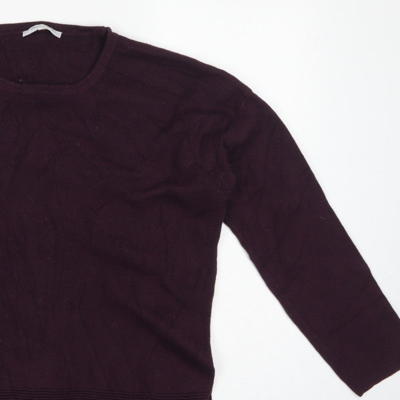 Great Plains Women’s Purple M Knit Pullover Round Neck Viscose Jumper