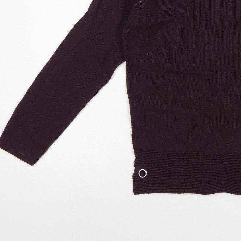Great Plains Women’s Purple M Knit Pullover Round Neck Viscose Jumper
