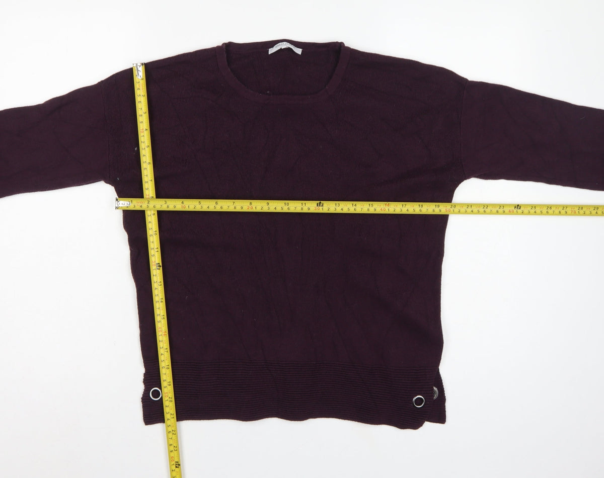 Great Plains Women’s Purple M Knit Pullover Round Neck Viscose Jumper