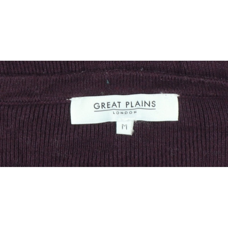 Great Plains Women’s Purple M Knit Pullover Round Neck Viscose Jumper