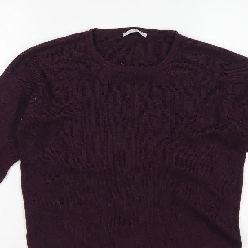 Great Plains Women’s Purple M Knit Pullover Round Neck Viscose Jumper