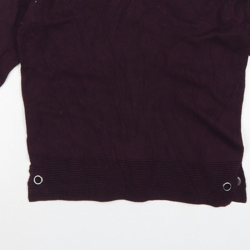 Great Plains Women’s Purple M Knit Pullover Round Neck Viscose Jumper