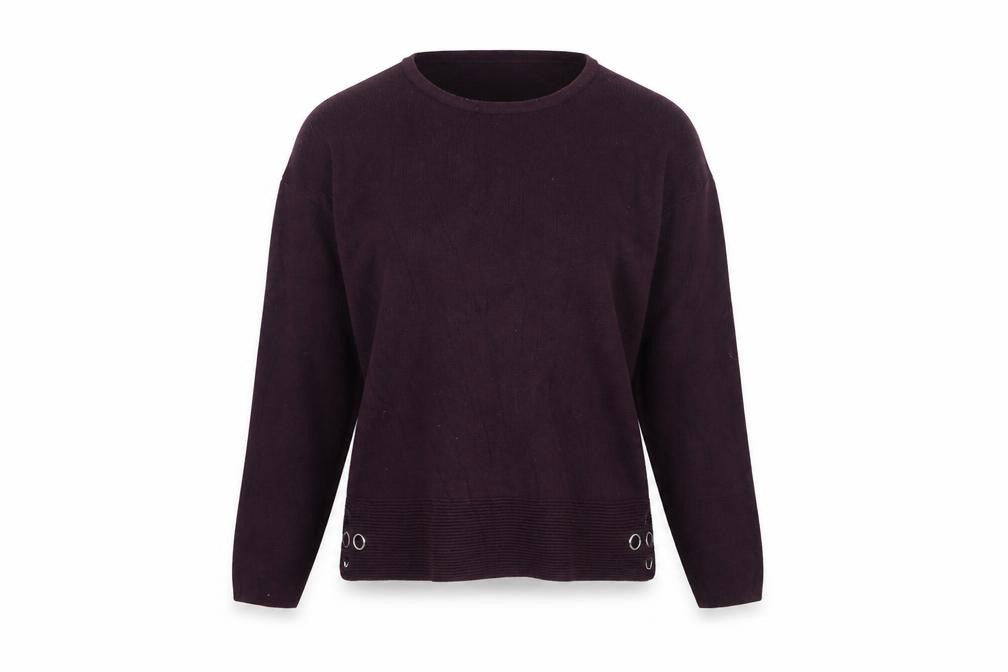 Great Plains Women’s Purple M Knit Pullover Round Neck Viscose Jumper