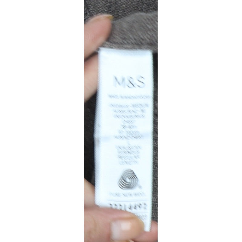 Marks & Spencer Men’s Brown Lambswool V-Neck Pullover Jumper M