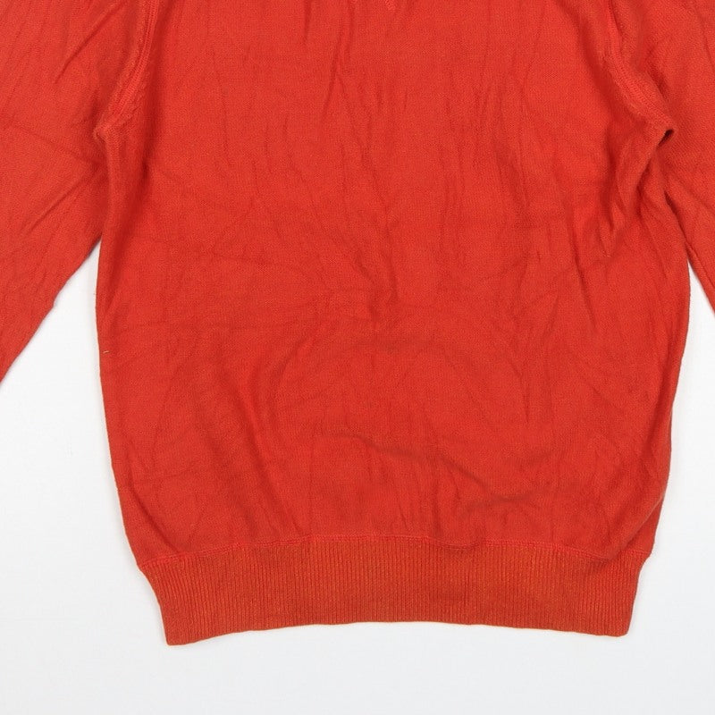 Jack Wills Men’s Orange M Cotton Crew Neck Pullover Jumper
