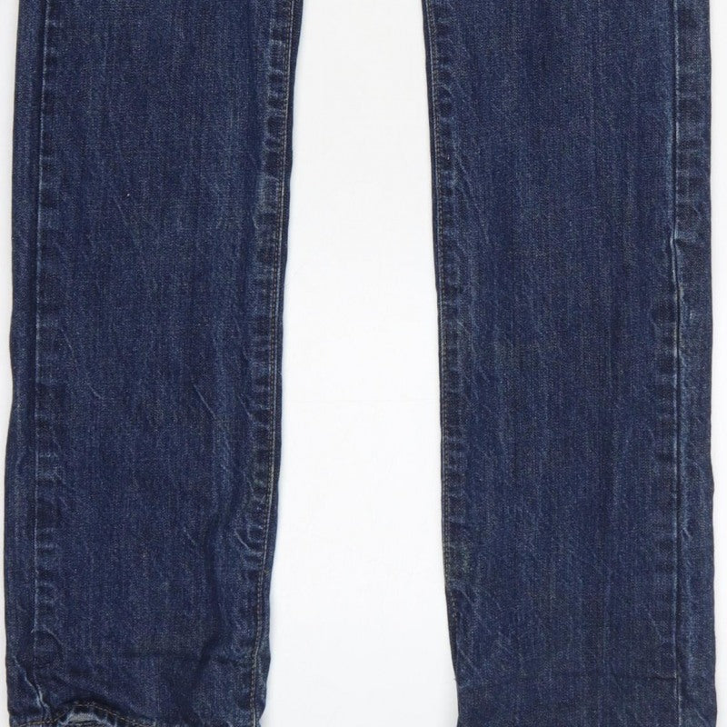 Bluenotes Men’s Blue W32 Straight Leg 100% Cotton Dark Wash Jeans