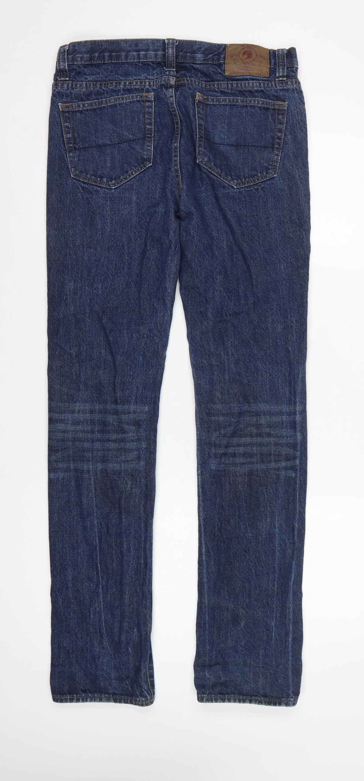Bluenotes Men’s Blue W32 Straight Leg 100% Cotton Dark Wash Jeans
