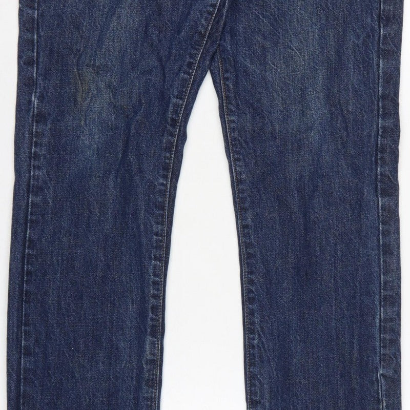 Bluenotes Men’s Blue W32 Straight Leg 100% Cotton Dark Wash Jeans