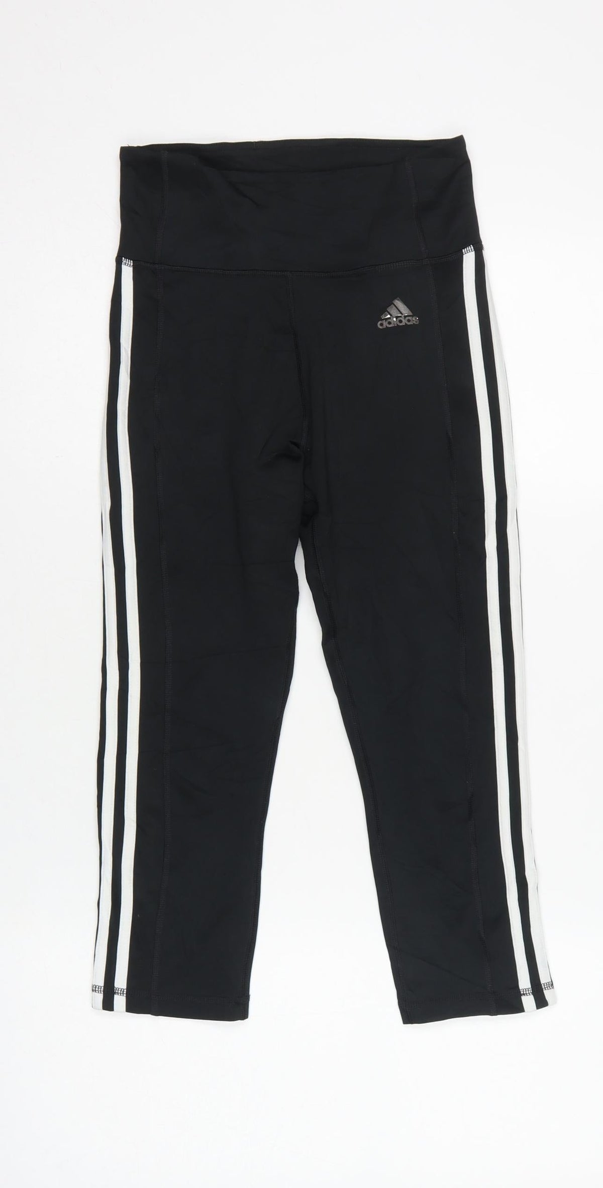 Adidas Women Black XS AEROREADY Side Stripe Skinny Leggings