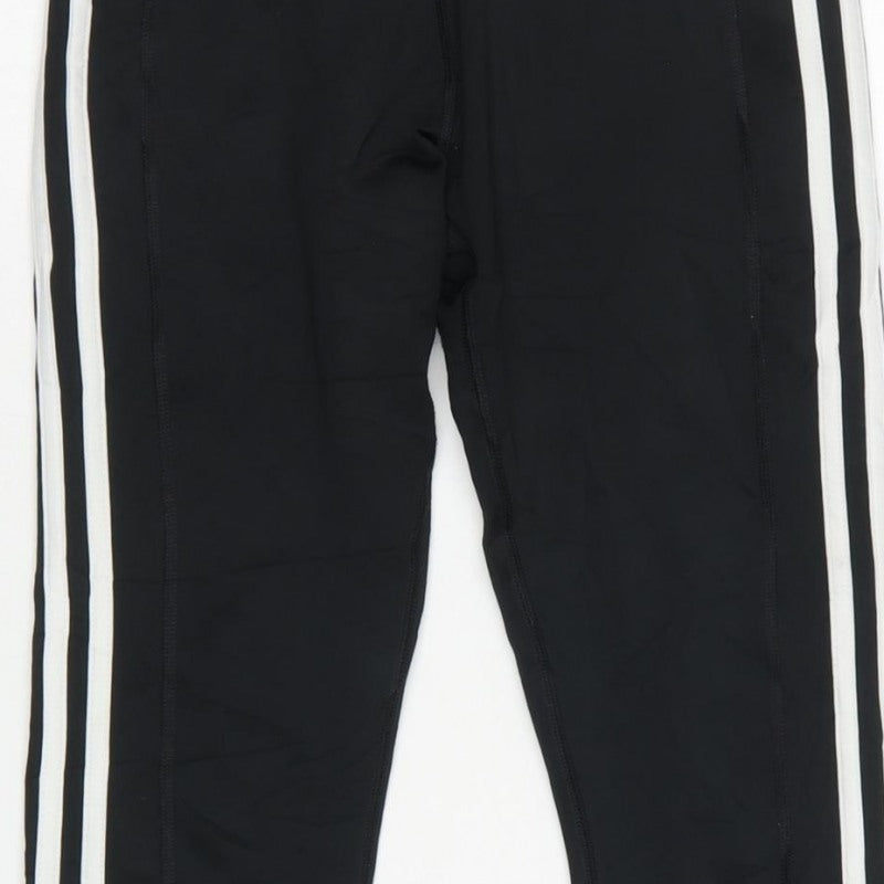 Adidas Women Black XS AEROREADY Side Stripe Skinny Leggings