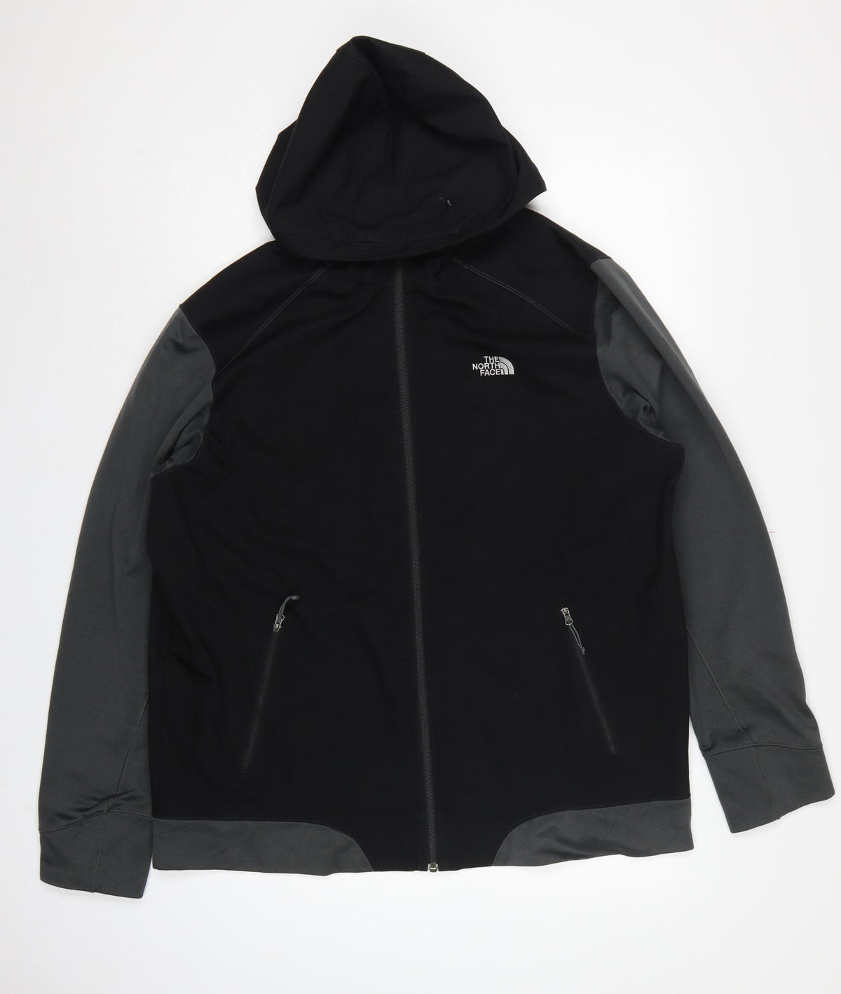 The North Face Men's Black Grey XL Hooded Softshell Jacket